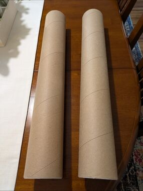 Brown Kraft Mailing/Poster Tubes - Heavy-Duty Storage Tubes